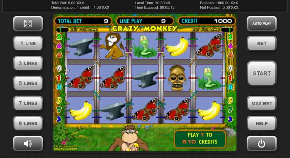 Monkey business slot machine